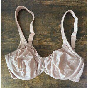 Wacoal 32D Bodysuede Full Figure Seamless Underwire Bra 85185 Nude Beige